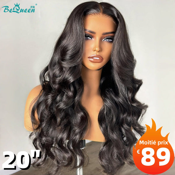 BeQueen “Dania" Peruca de Onda Longa Corpo com Tela Frontal de 18 Polegadas Meio preço
