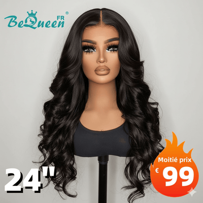 BeQueen “Dania" Perruque Longue Body Wave avec Lace Frontale 24 Pouces Moitié prix