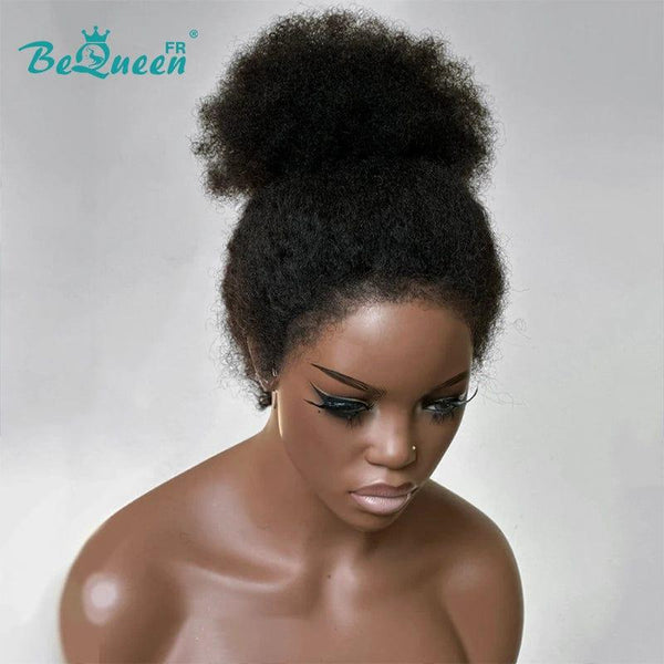 BeQueen “Drew” Perruque “Cabello Rizado Afro con Bordes Largos y Rizos con Frente en Encaje”
