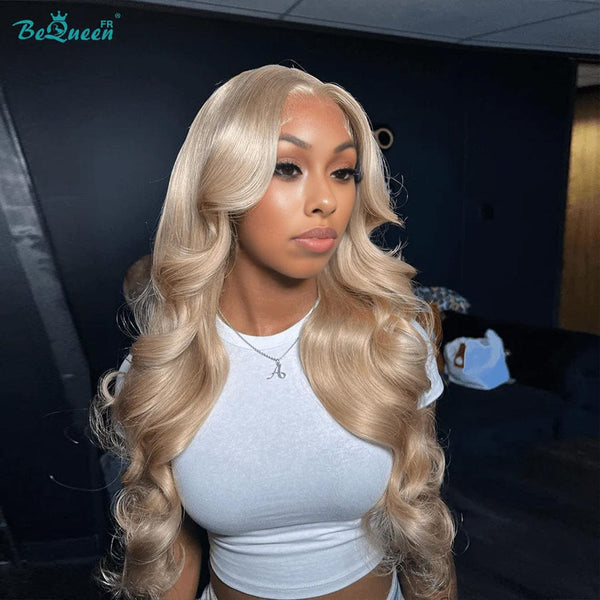 BeQueen „Elsa“ Bode-Wellenperücke Blonde Farbe mit 13x4 Frontspitze 