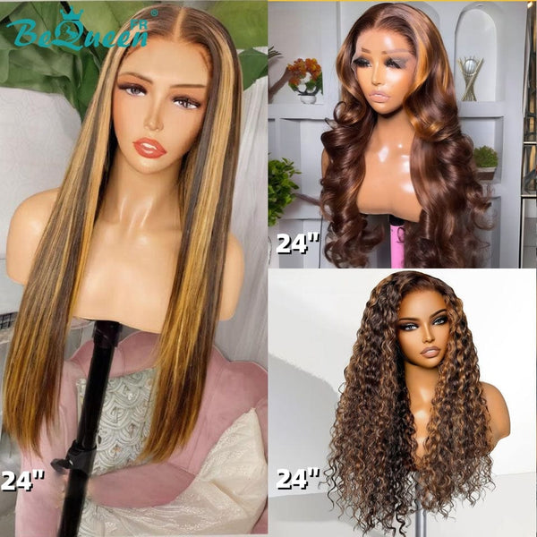 BeQueen "Mina" Long Straight Wig with 13X4 Lace Frontal Half Price 3 Different Lengths