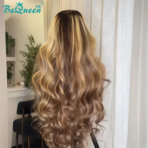 BeQueen "Eva" Peluca Larga Lisa con Frente de Encaje 24/30 Pulgadas Medio Precio