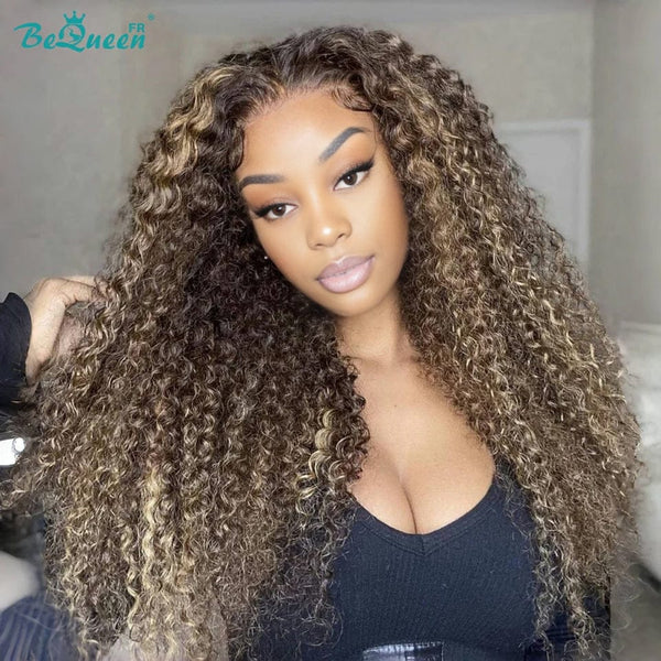 BeQueen "Eva" Perruque Longue Curly wave avec Lace Frontale 26 Pouces Moitié prix