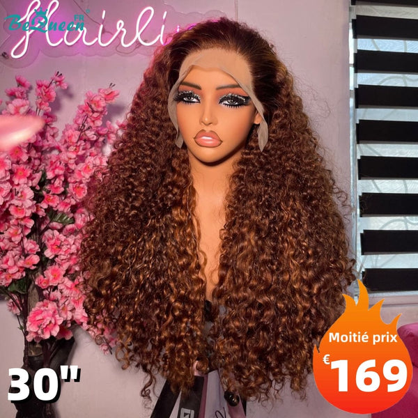 BeQueen "Eva" Peruca Longa Lisa com Frente em Tecido 24/30 Polegadas Metade do Preço