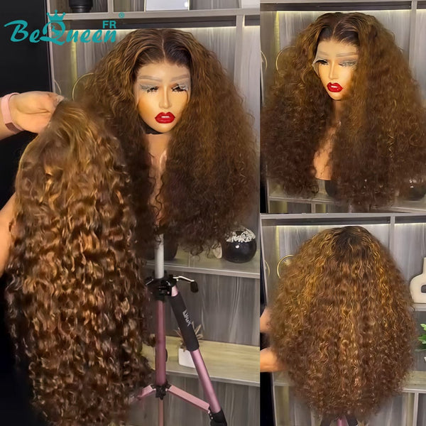 BeQueen "Eva" Long Deep Wave Lace Front Wig 24 Inches Half Price