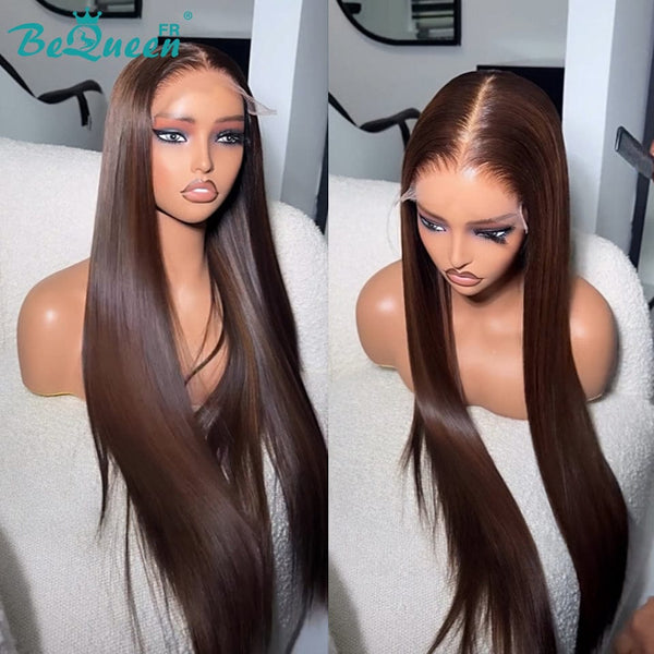 BeQueen "Eva" Perruque Longue lisse com Lace Frontal 26 Polegadas Metade do preço