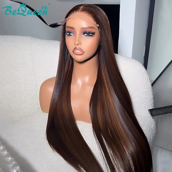 BeQueen "Eva" Perruque Longue lisse com Lace Frontal 26 Polegadas Metade do preço