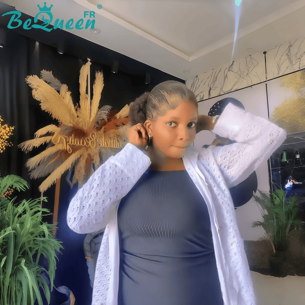 BeQueen „Florance“ Perücke mit Pferdeschwanz und Spitzenfront 18 Zoll ohne Kleber zum halben Preis