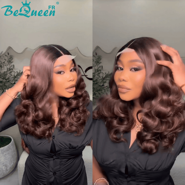 BeQueen "Sonia" Lange, glatte Perücke mit Lace-Schließung, 16 Zoll, halber Preis