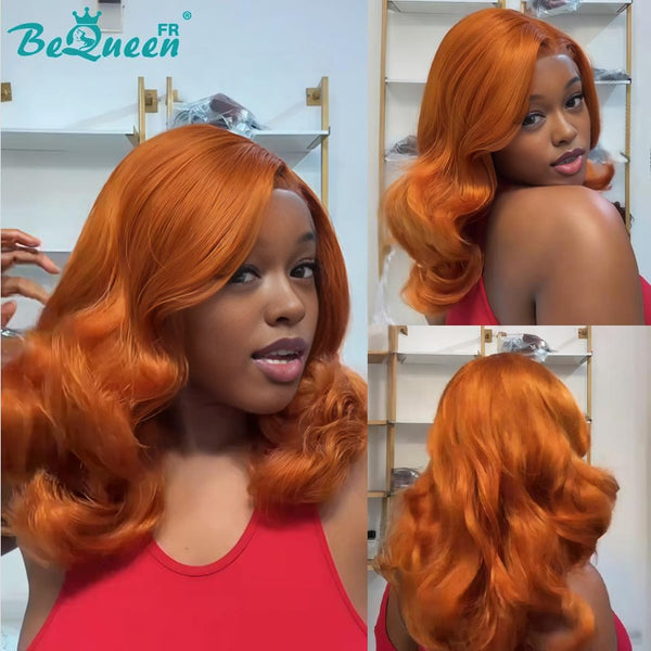 BeQueen "Hilary" Perruque longue 16 Pouces orange body wave 16 pouces sans colle Moitié prix