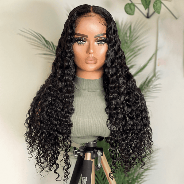 BeQueen "Jessie" Perruque Longue Deep Wave 26 Pouces avec Lace Closure 4x4 En France
