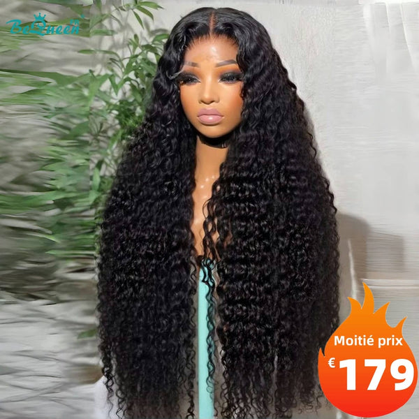 BeQueen "Jessie" Perruque Longue Deep wave avec Lace Frontale 30 Pouces Moitié prix