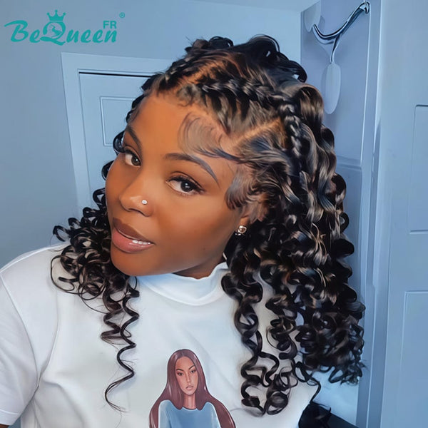 BeQueen “Jessie" Perruque Longue deep wave avec Lace Frontale déjà Customisée Sans colle prêt à porter