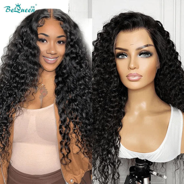 BeQueen „Jessie“ lange, tief gewellte Perücke mit Spitzenfront-Rohhaar 