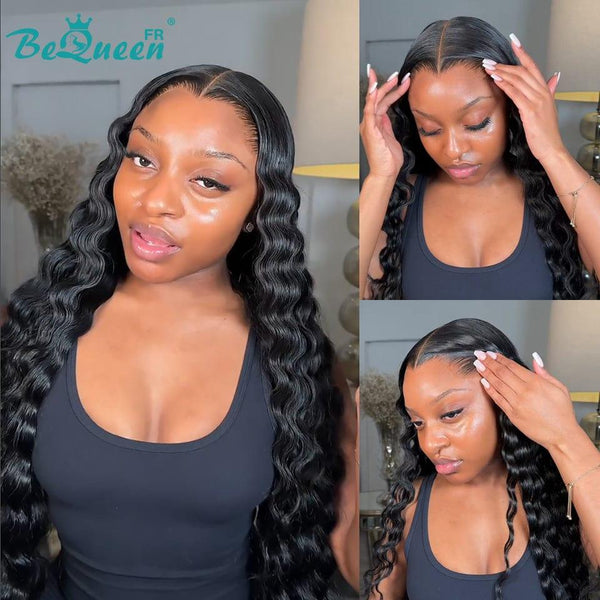 BeQueen "Jessie" Perruque Longue deep wave Avec Lace Frontale SDD 100% Vienamiens 250% Densité