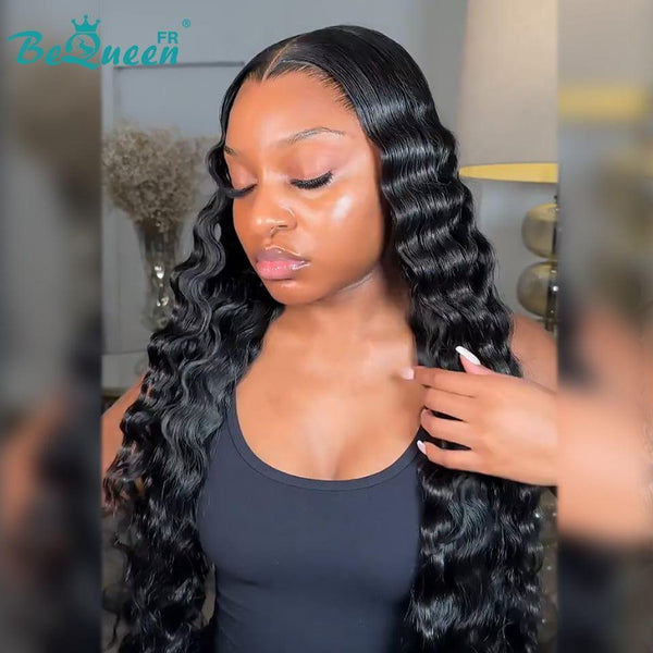 BeQueen "Jessie" Perruque Longue deep wave Avec Lace Frontale SDD 100% Vienamiens 250% Densité