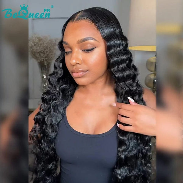 BeQueen "Jessie" Perruque Longue Onda Profunda Com Franja Frontal SDD 100% Vienenses 250% Densidade