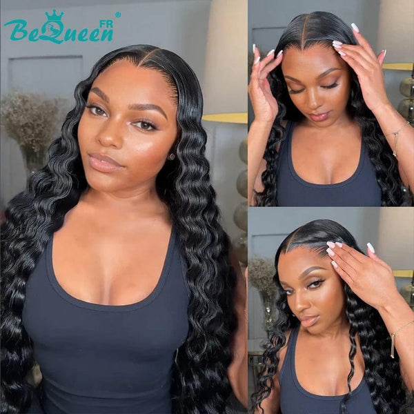 BeQueen "Jessie" Perruque Longue Onda Profunda Com Franja Frontal SDD 100% Vienenses 250% Densidade