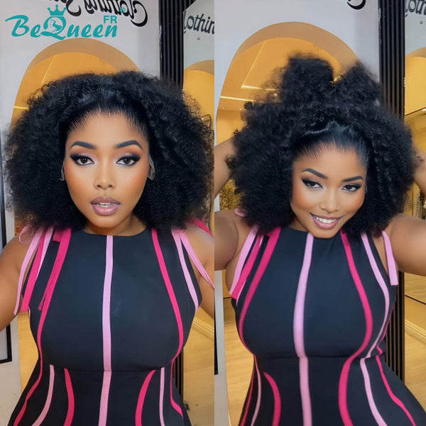 BeQueen "Josie" Bob Curly Wave Wig Brown Mix Honey Glueless 12 Inches Half Price