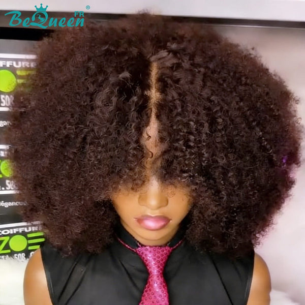 BeQueen "Josie" Perruque Bob Curly wave marron Sans colle
