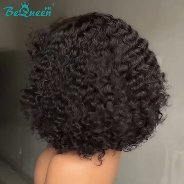 BeQueen "Josie" Peluca Bob rizado wave negro a máquina o lace kim a mitad de precio