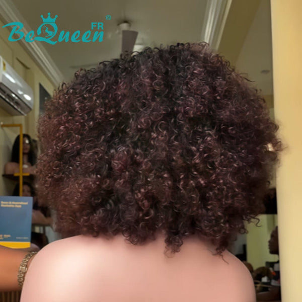 BeQueen "Josie" Perruque Onda Cacheada Castanho Misto Mel Sem cola 12 Polegadas Meio preço