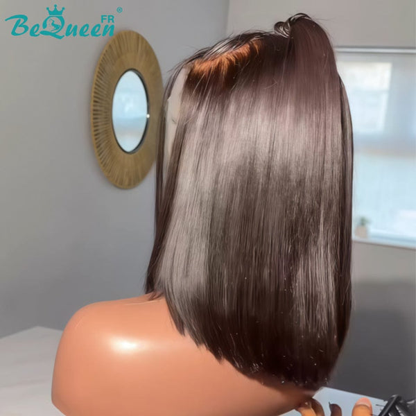 BeQueen "Karin" Perruque longue lisse 10 Pouces 100%Cheveux humains Moitié prix