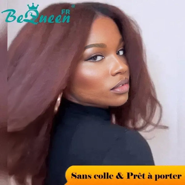 BeQueen “Kily” Bob Wig Curly Edges Kinky Straight Ready to Wear Glueless 13x4