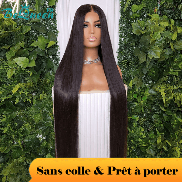 BeQueen "Letitia" Perruque Customisée Longue Lisse 40 pouces Prêt à porter Sans Colle 4X4