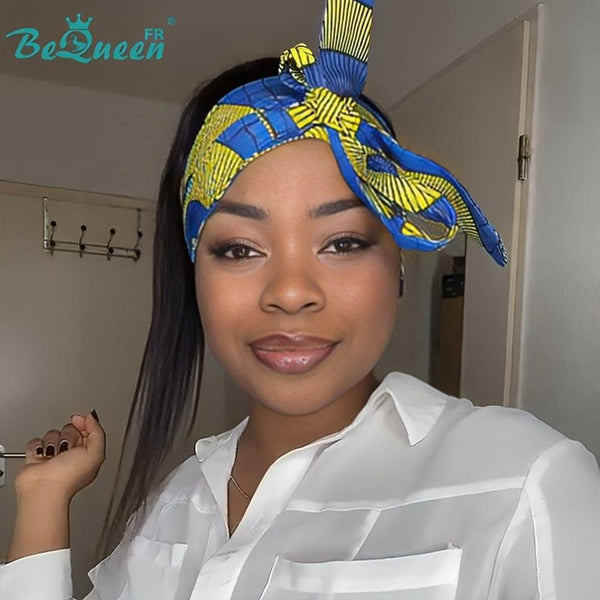 BeQueen "Mimmy" Smooth Hair Bandana 16 inches without glue 100% human hair 