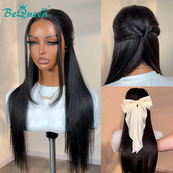 BeQueen “Mina" Perruque Longue Lisse avec Lace Frontale 24 Pouces déjà Customisée Sans colle prêt à porter Moitié prix