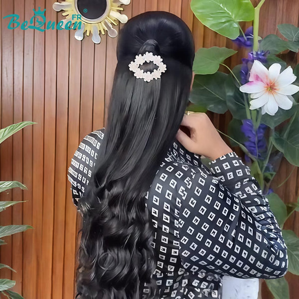 BeQueen “Mina” Long Straight Lace Front Wig 24 Inches Already Customized Glueless Ready to Wear Style 3 Half Price