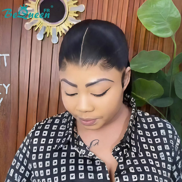 BeQueen “Mina” Long Straight Lace Front Wig 24 Inches Already Customized Glueless Ready to Wear Style 3 Half Price