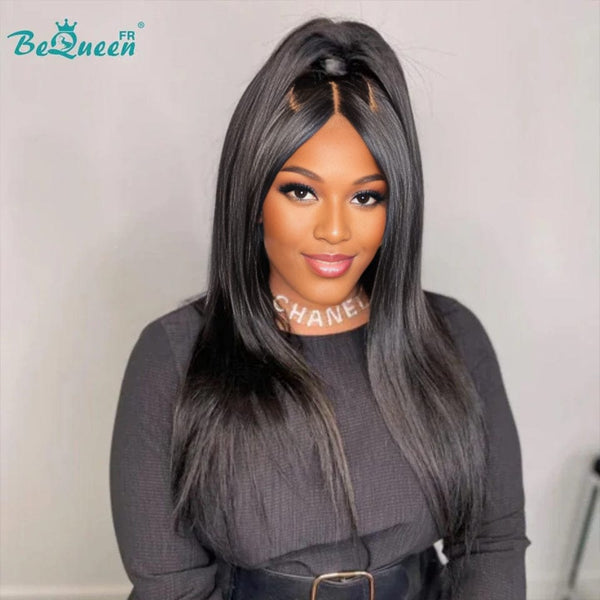 BeQueen "Mina" Perruque Longue Lisse avec Lace Frontale avec queue de cheval 18 Pouces Moitié prix
