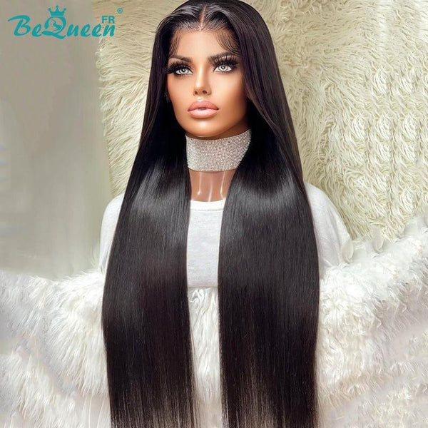 BeQueen "Mina" Peruca Longa Lisa com Renda Frontal Dupla Puxada
