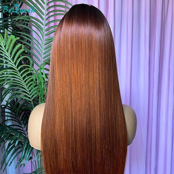 BeQueen "Mina" Perruque Longue Lisse Noir et Marron avec Lace Closure 2*6 SDD