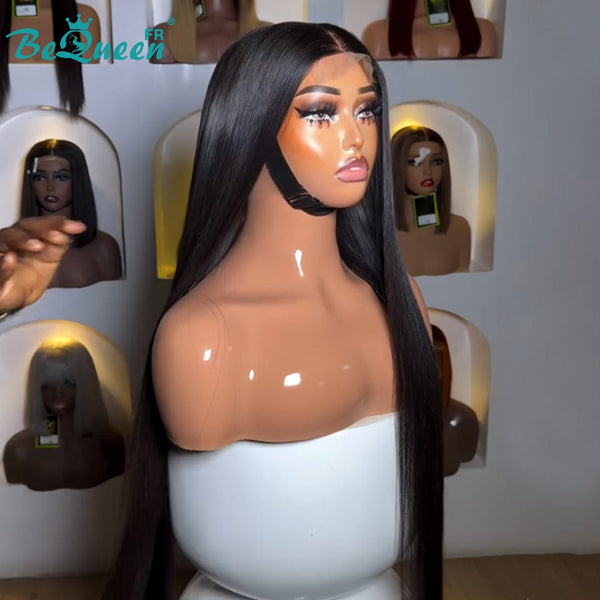 BeQueen "Mina" Long Straight Glueless Wig Ready to Wear with Lace Closure 30 Inches Half Price