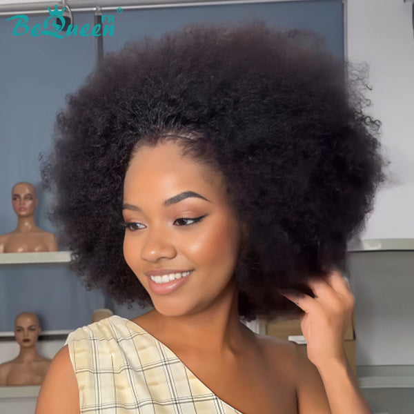 BeQueen "Monna" Afro-Pixie-Perücke ohne Kleber, Lace Front, halber Preis, Style4