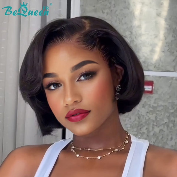 BeQueen “olly” Perruque Bob en couches avec Lace frontale 13*4