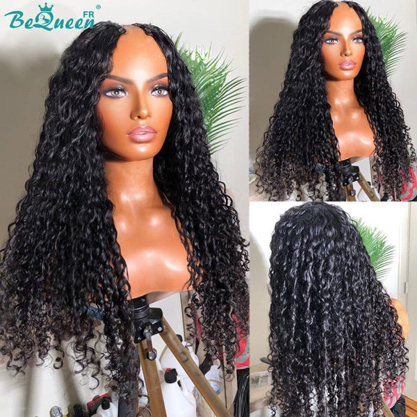 Bequeen Perruque à Dentelle U Part Curly wave