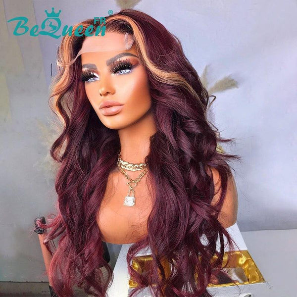 BeQueen “Dania” Honey and Burgundy Red Wig in Closure