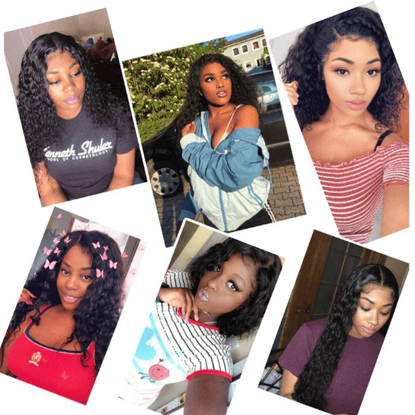 BeQueen Lange Frontal-Wasserwellen-Perücke 