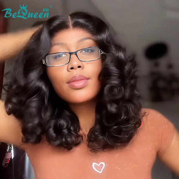 BeQueen "Polysia" Bouncy Bob Wig with 5*5 Lace Closure Style 2
