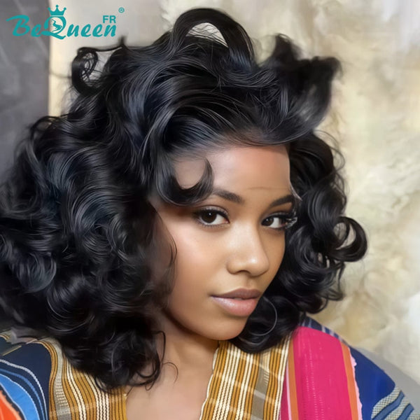 BeQueen "Polysia" Bob-Perücke mit federndem Volumen und kleberloser Lace-Front, Stil 27