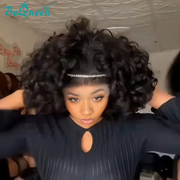 BeQueen "Polysia" Bob-Perücke mit voluminösem Schwung, kleblose Lace-Front, Stil 28