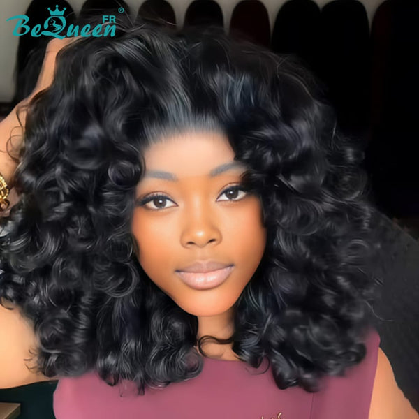 BeQueen "Polysia" Bob-Perücke, bouncy, mit kleberloser Lace-Front, Style 30