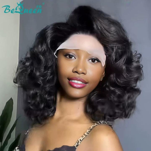 BeQueen "Polysia" Perruque Bob bouncy avec Lace frontale Sans colle volume pleine style 10