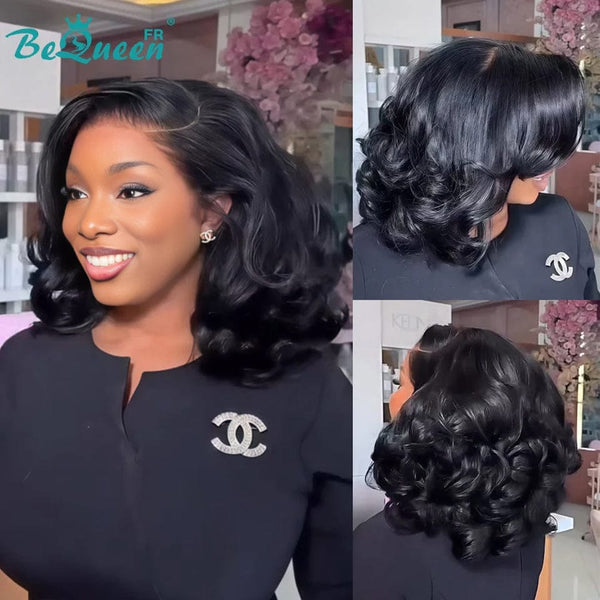 BeQueen "Polysia" Bouncy Bob Wig with Lace Front Style 7