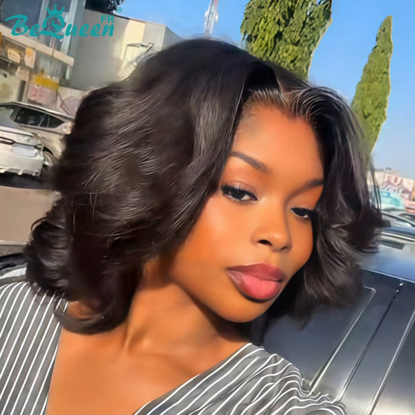 BeQueen "Polysia" Bouncy Bob Wig with Full Lace Front Volume Style 2