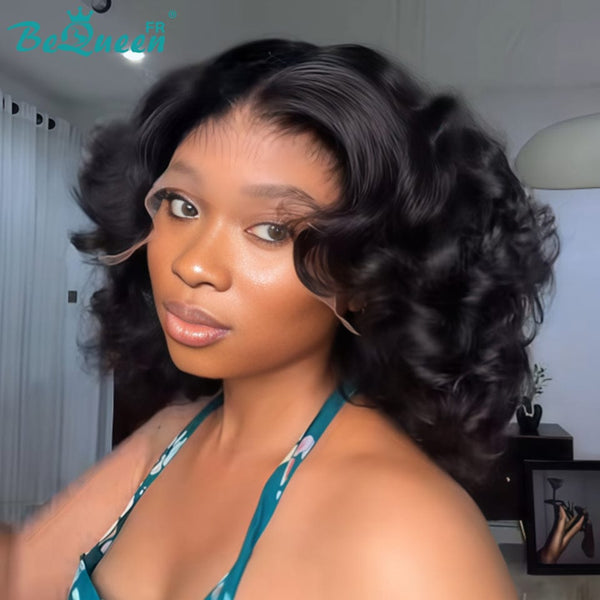BeQueen "Polysia" Perruque Bob bouncy avec Lace frontale volume pleine style 10